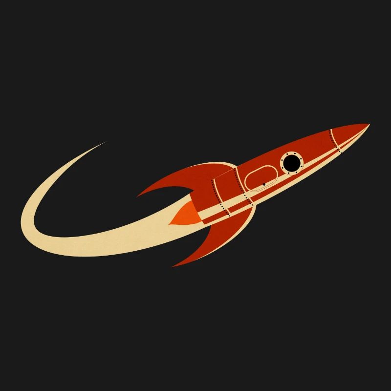 Red Space Rocket