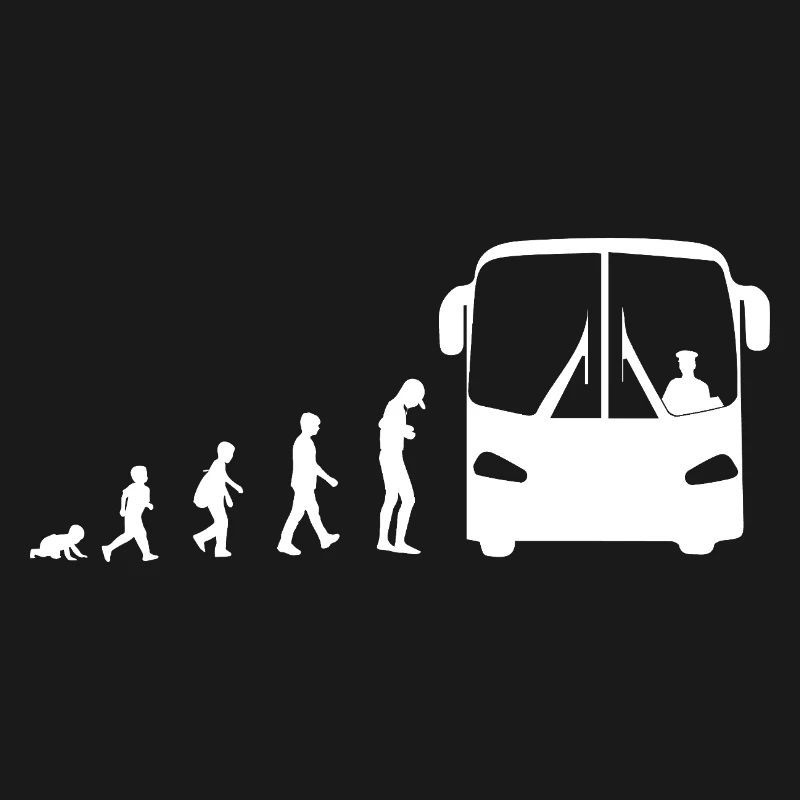 Evolution from baby to bus driver