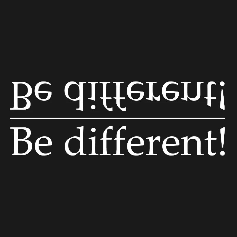 Be different contrast typography