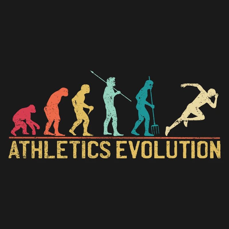 Evolution des athlètes humains Impression d’art