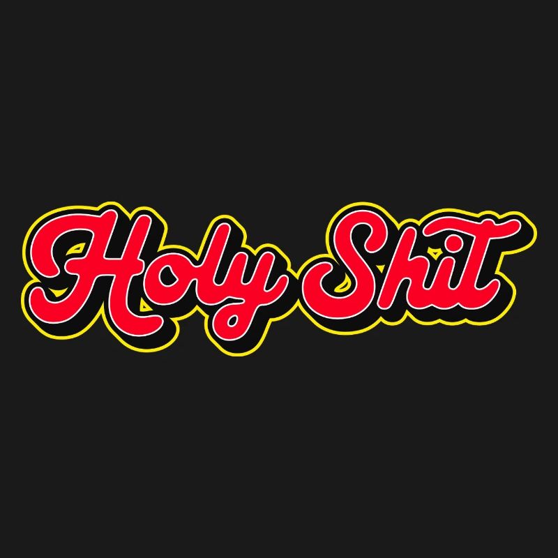 Holy Shit 3D Red Script