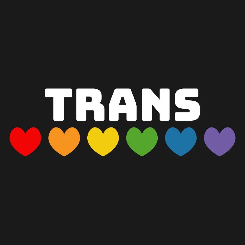 Regenbogenherzchen Trans weiss