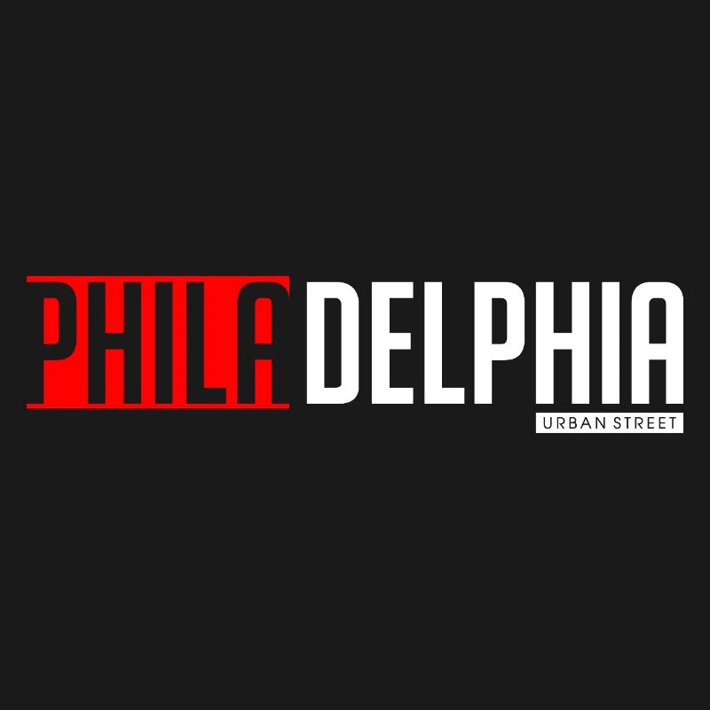Conception colorée basée sur du texte de Philly et Delta