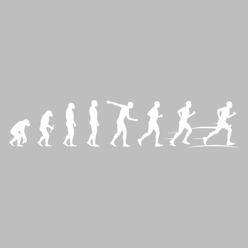 Evolution der Bewegung - Läufer Marathon 