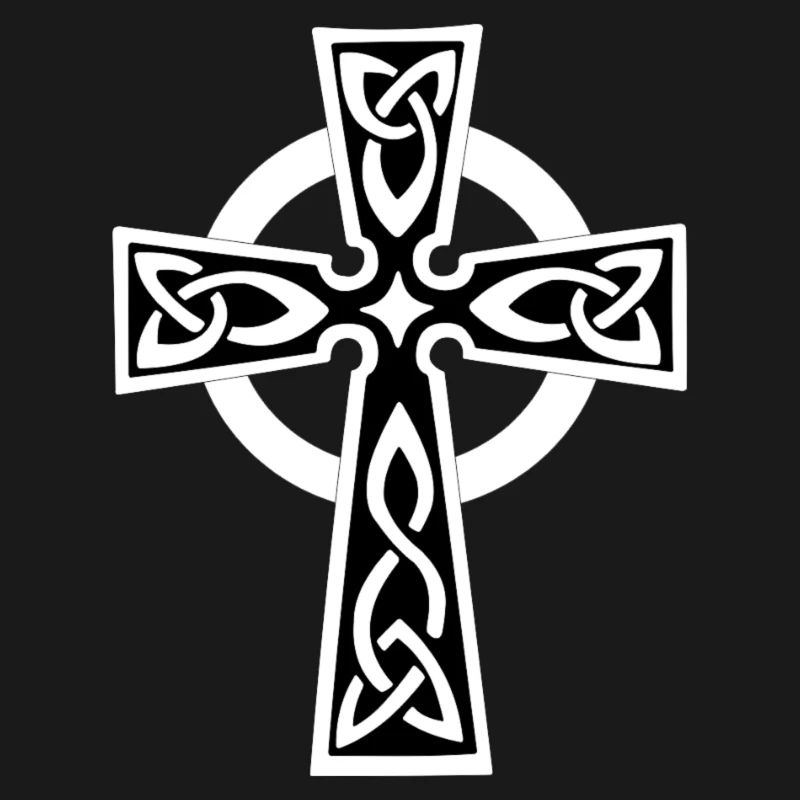 Keltisches oder Keltisches Kreuz weiß