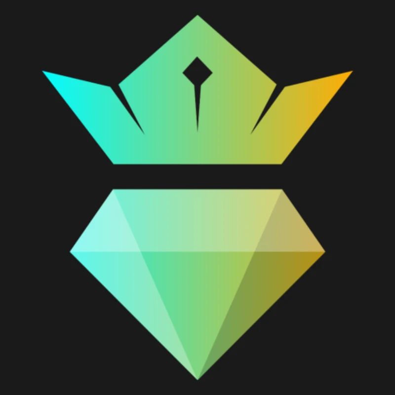 Gradient crown over diamond