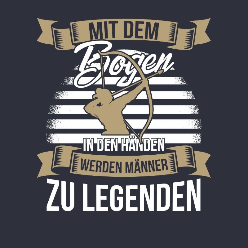 Bogenschiessen mit dem Bogen in den Händen