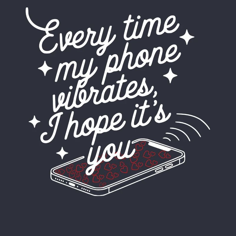Simple Vibes - Conception de texte de téléphone propre avec des cœurs