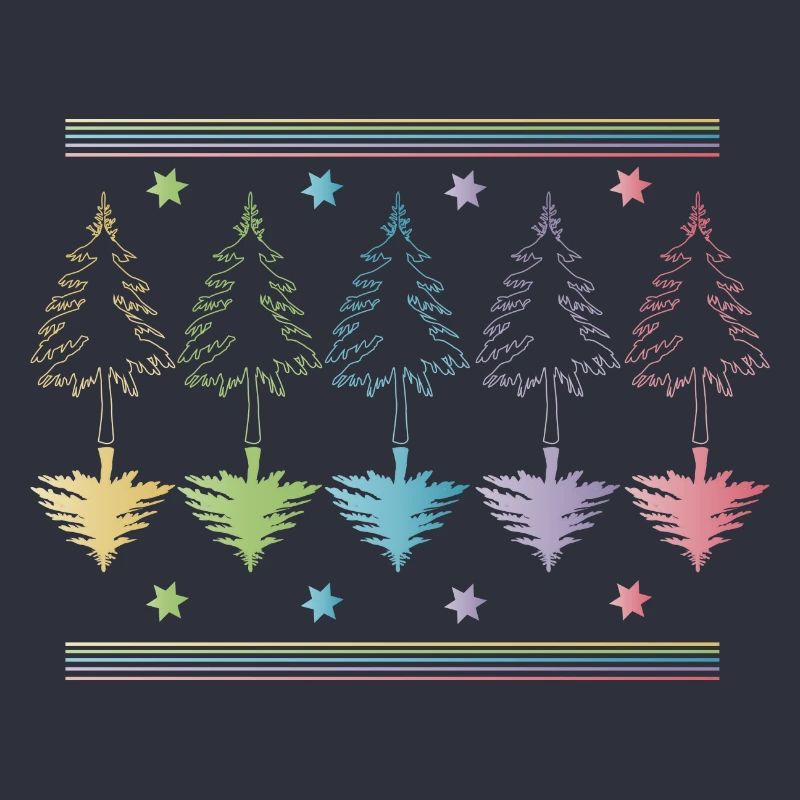 Christbaum, Tannenbaum oder Weihnachtsbaum Umrisse