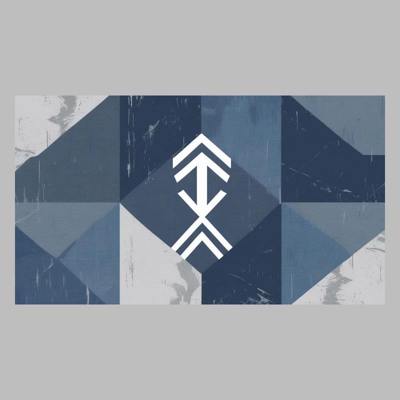 Geometric Blue Element Pattern