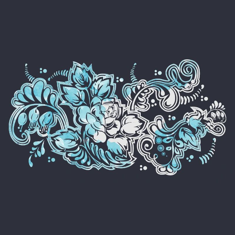 Blauer Blumen-Muster
