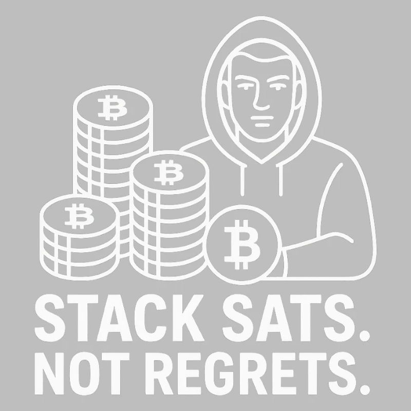 Conception de sweat à capuche Bitcoin – Stack Sats. Pas de regrets.