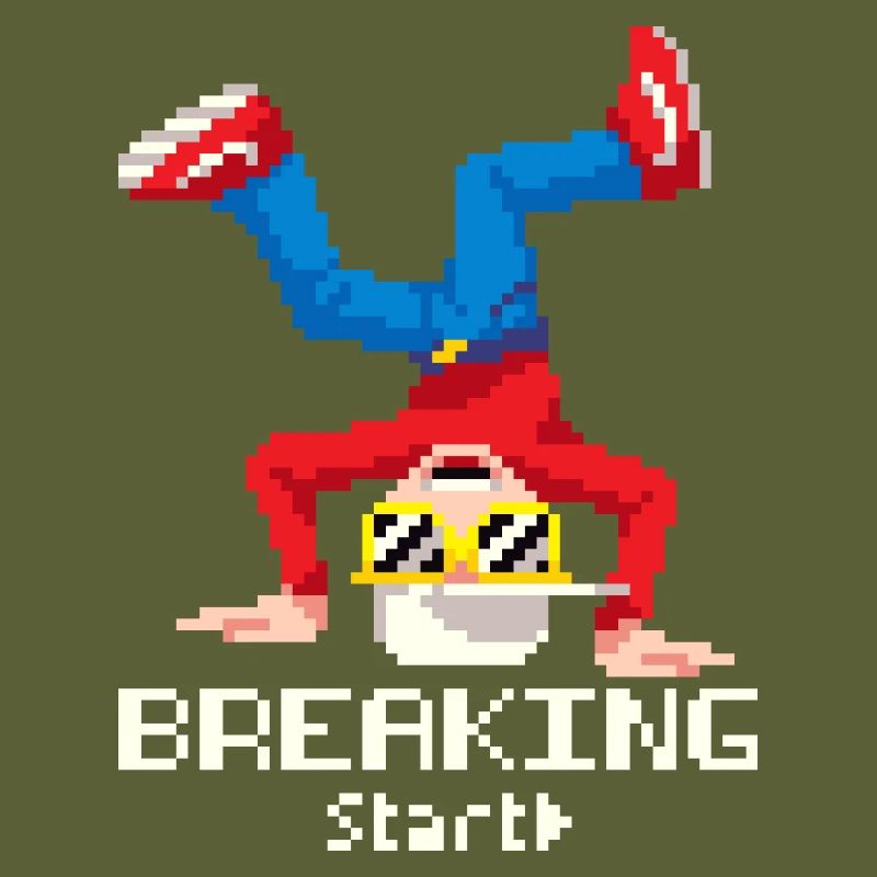 Pixel Breakdance B-Boy | Retro 8-Bit Hip Hop
