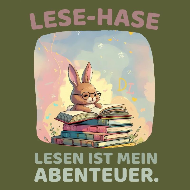Lecture de lapin avec style aventure