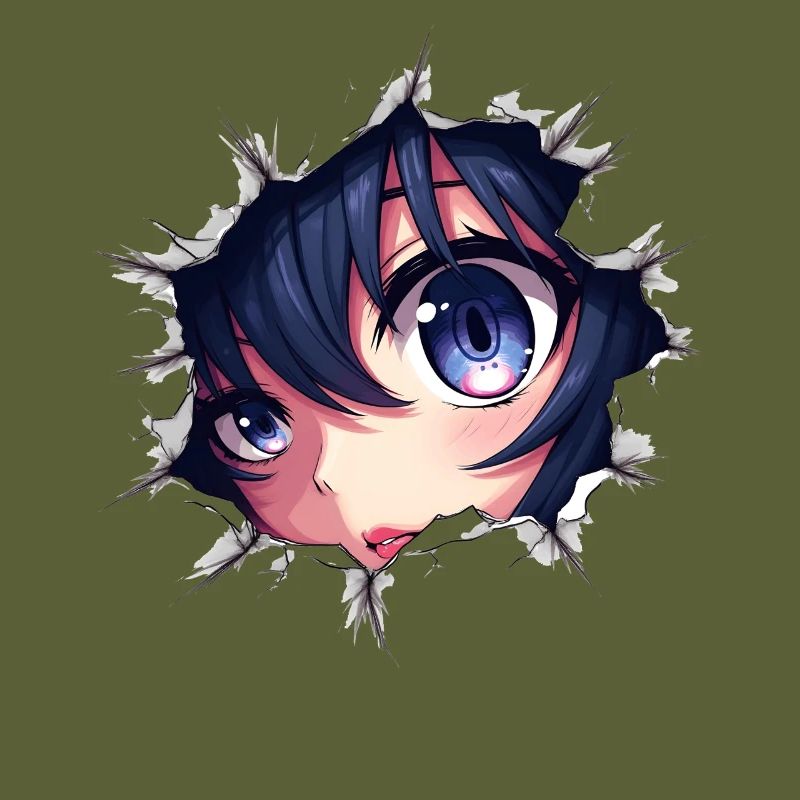 Anime Eye with Openwork Paper Effect