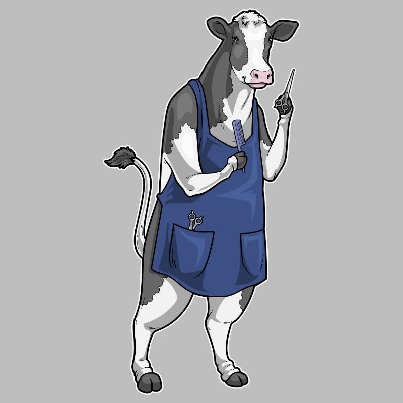 ciseaux de coiffeur pour vaches et peignes