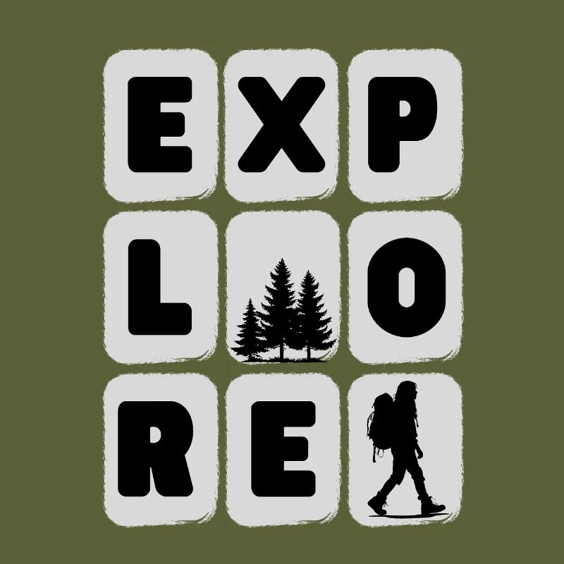 Conception de silhouette de randonnée aventureuse
