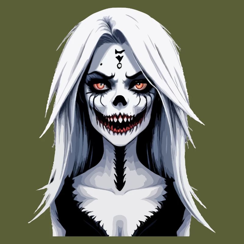 Visage de squelette Banshee Halloween