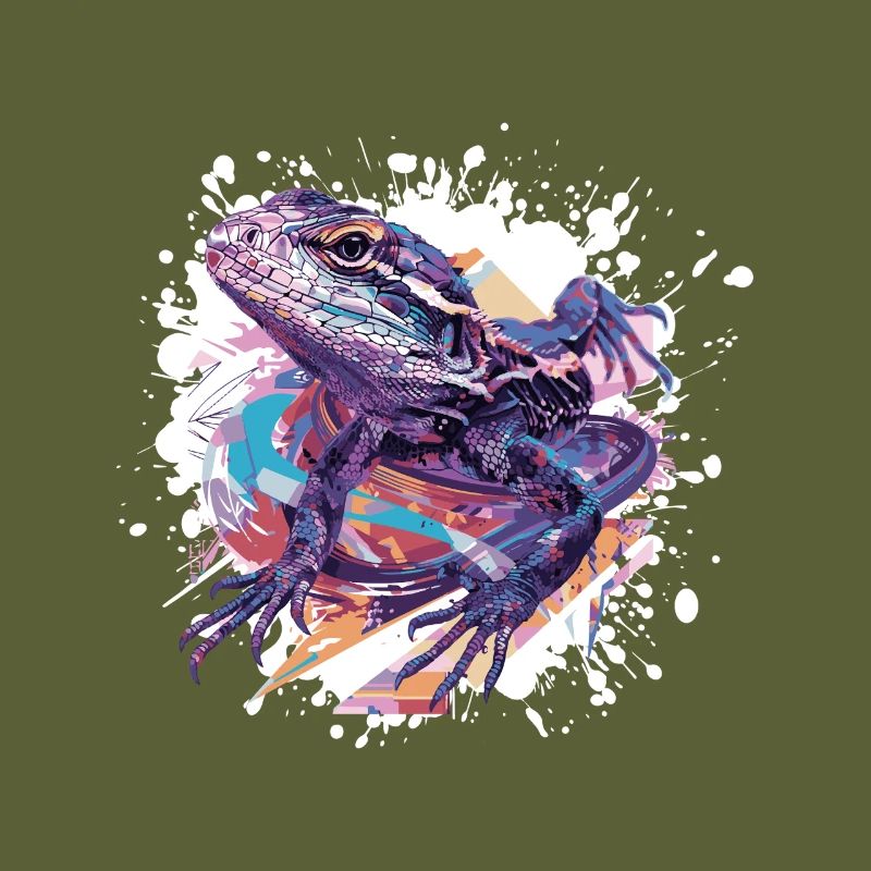 Frosch Farbklecks Kunst