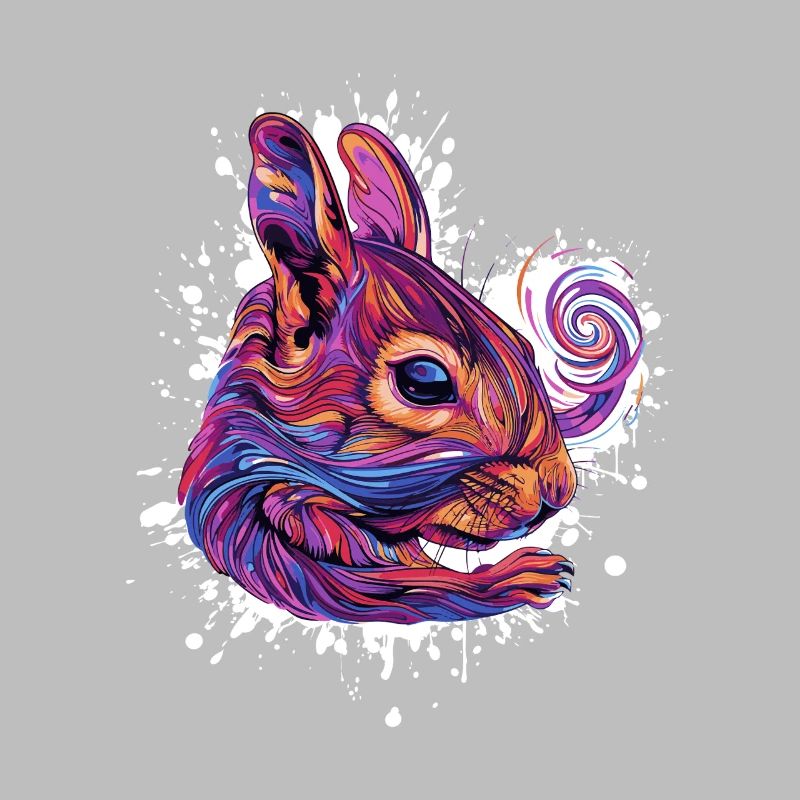 Psychedelischer Eichhörnchenkopf