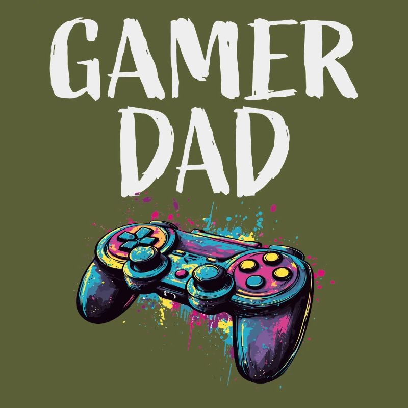 Gamer Dad Controller Farbexplosion