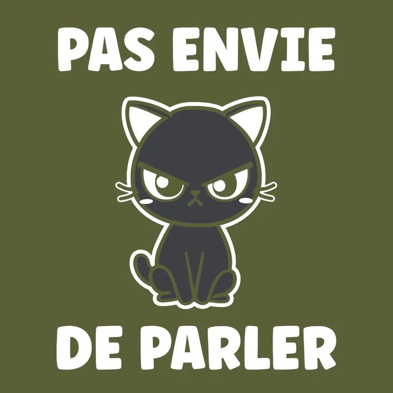 Chat grognon Pas envie de parler