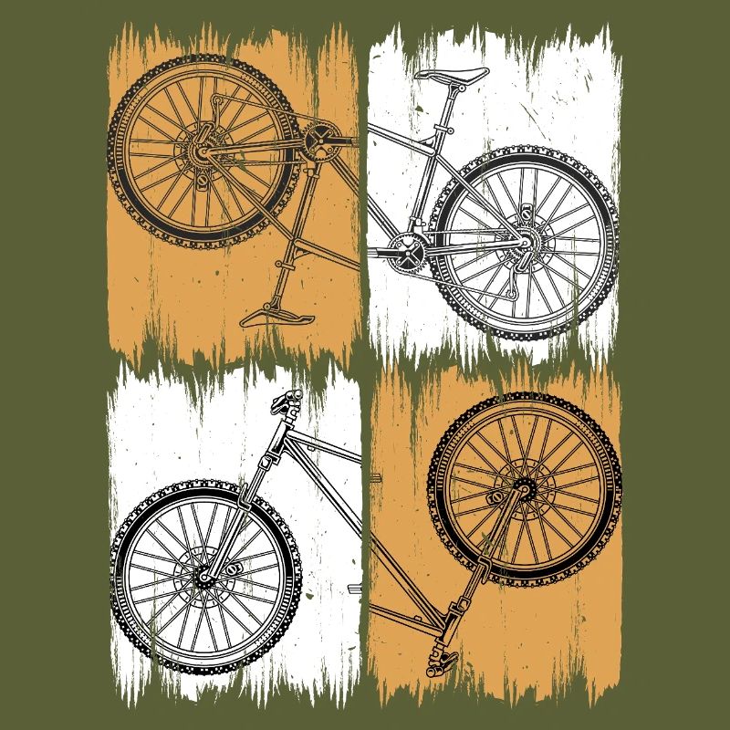 Grunge Split Bicycle Quad Artwork