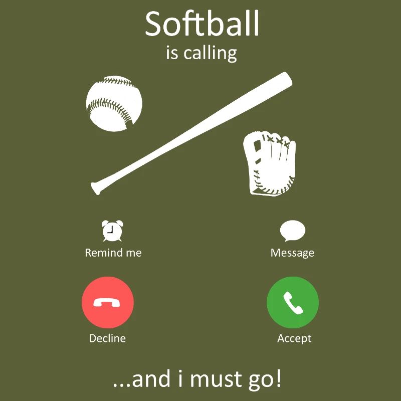 Softball ruft lustige eingehende Anrufe an