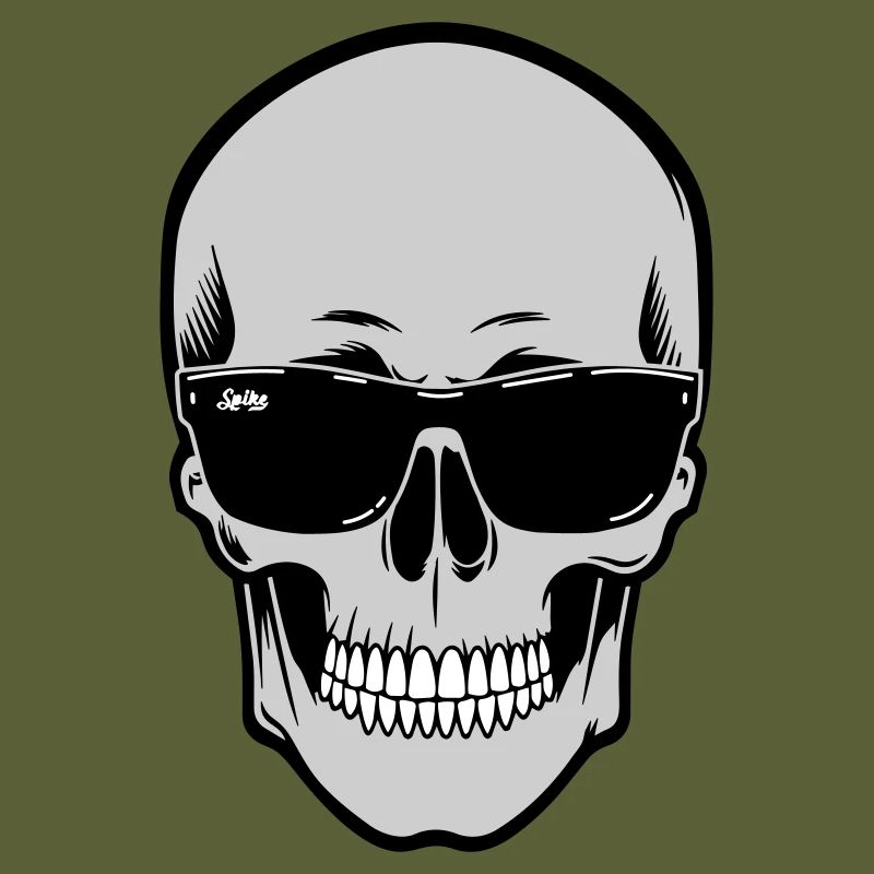 Schädel mit Sonnenbrille Grafik