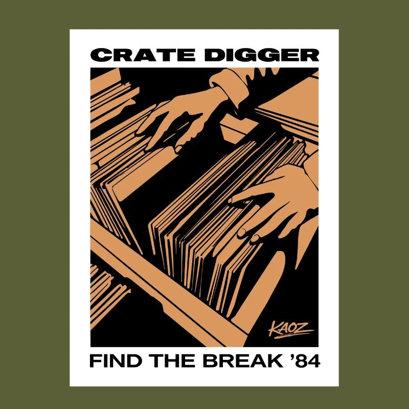 Crate Digger Vinyl Poster 84