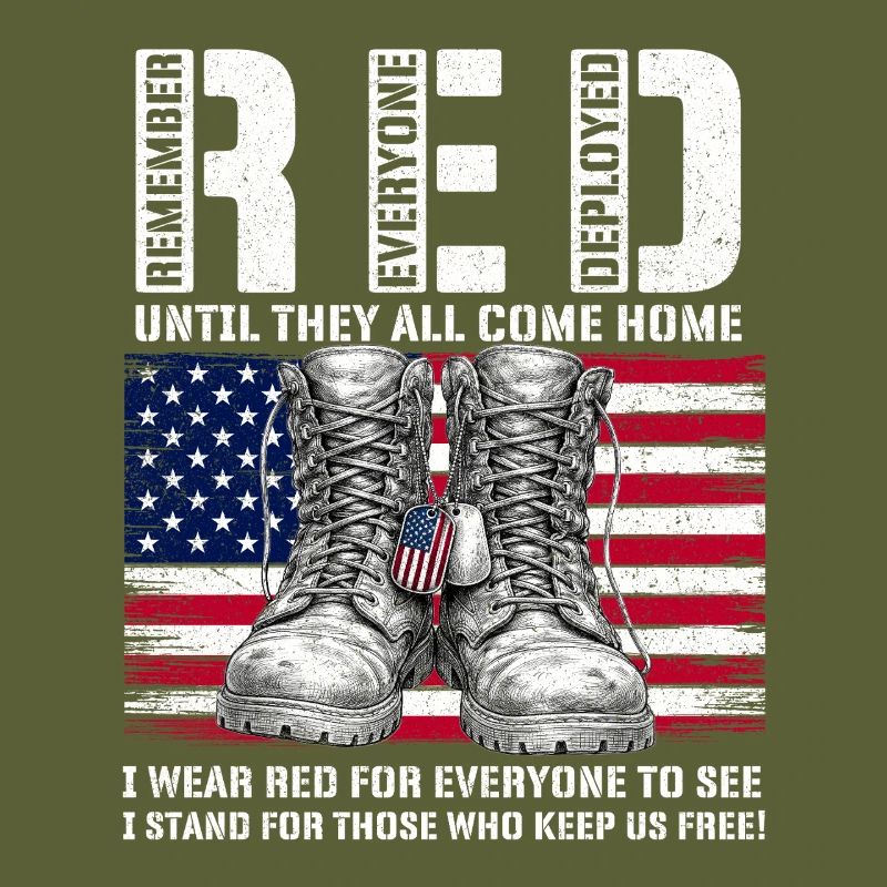 RED Friday Remember Everyone Deployed Home