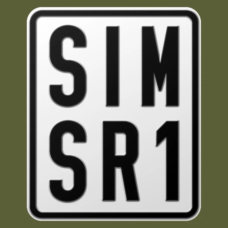 Plaque d’immatriculation du cyclomoteur Simson SR1