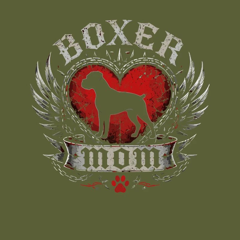 Emblème de l’aile de cœur de boxer