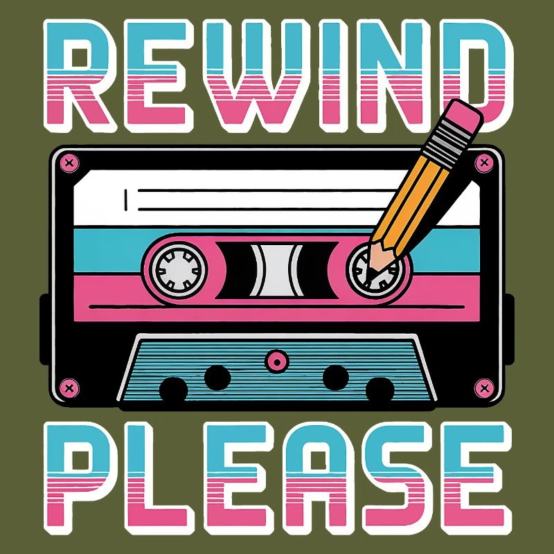 Rewind Please Cassette Retro