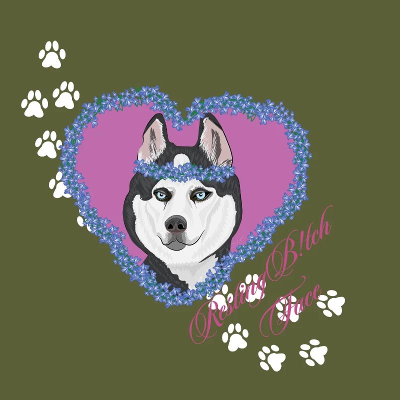 Ruhende B!tch Gesicht Husky