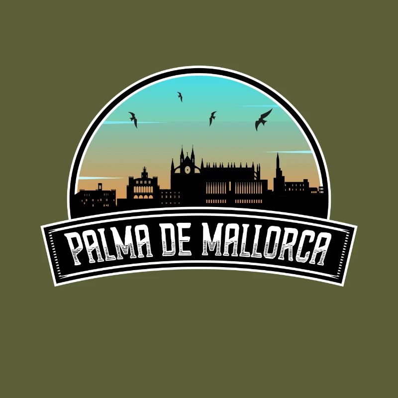 Palma De Mallorca Espagne Skyline Souvenir Espagnol