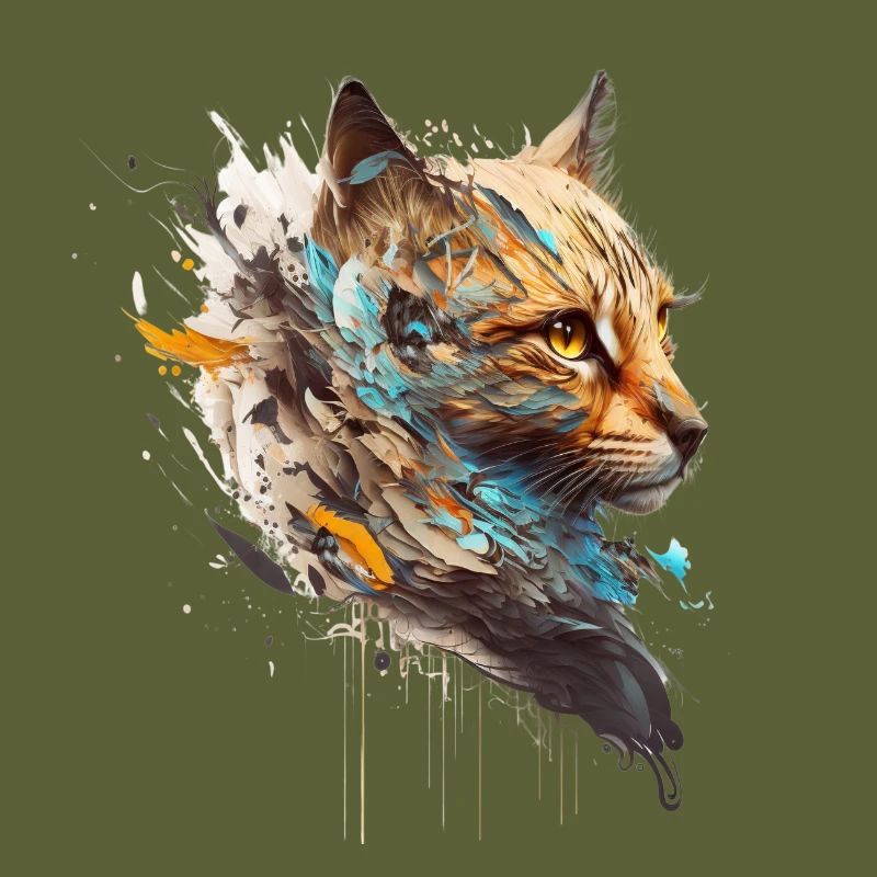 Mignon gros chat dans le profil latéral