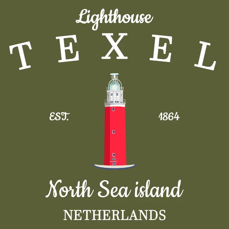 Lighthouse on Texel, Netherlands, hand drawing