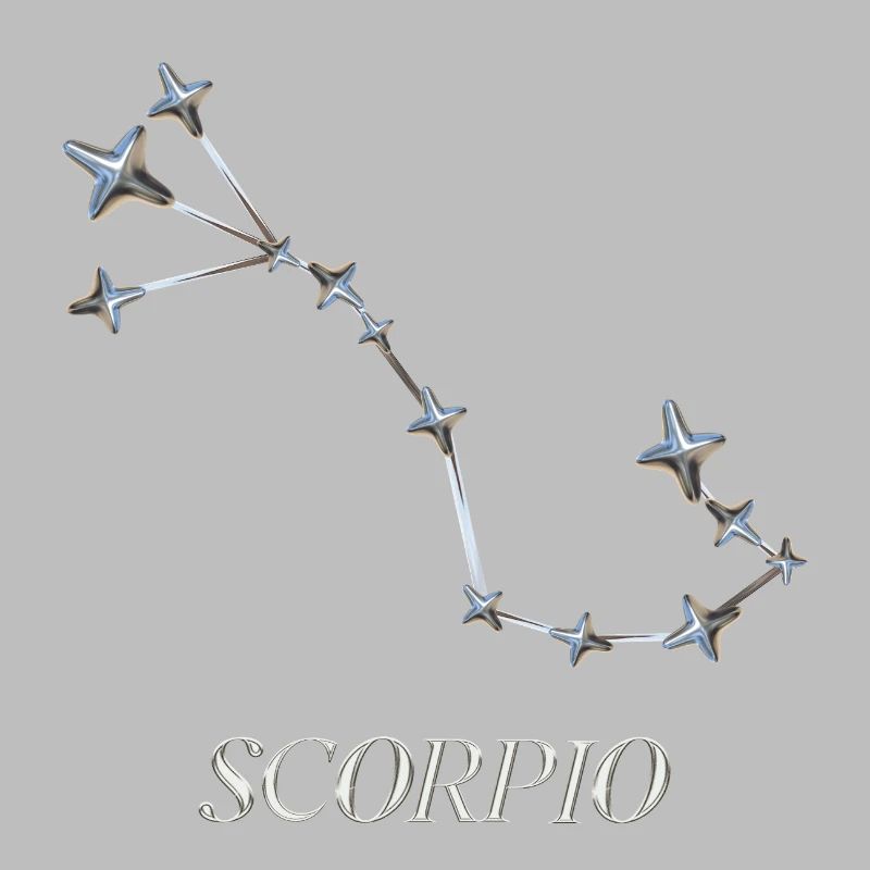Scorpio Sternbild – Silberne Minimal-Konstellation