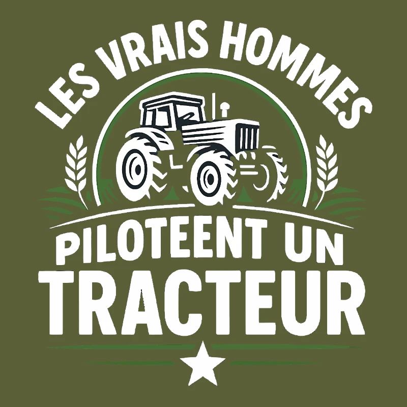 Echte Männer fahren einen Traktor