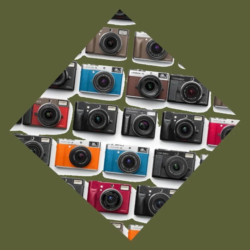 Colorful camera pattern print