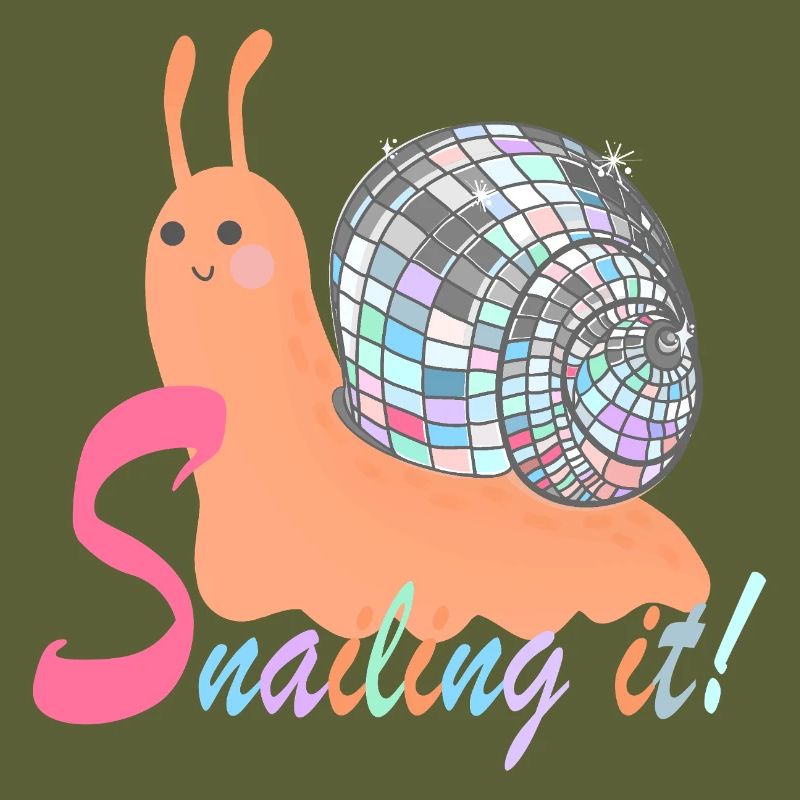 Snailing It! – Bunte Schnecke mit Disco-Kugel