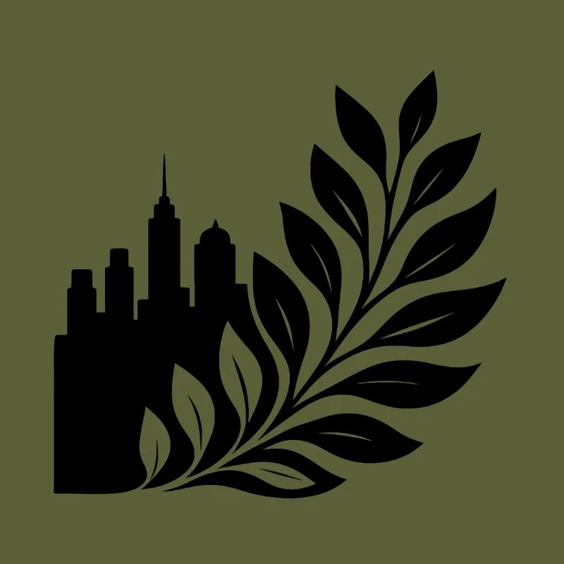 City Forest Skyline Leaf Design