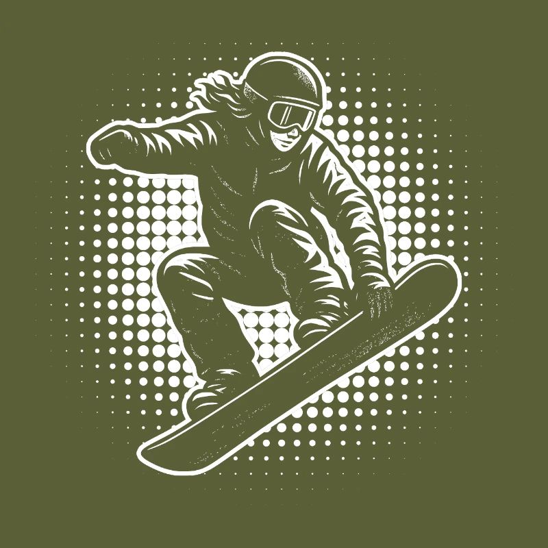 Snowboard Halftone Action