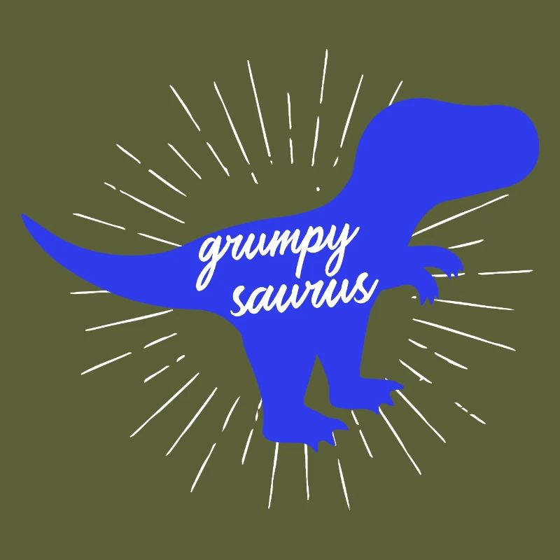 Grumpysaurus lustiger blauer T-Rex-Dinosaurier