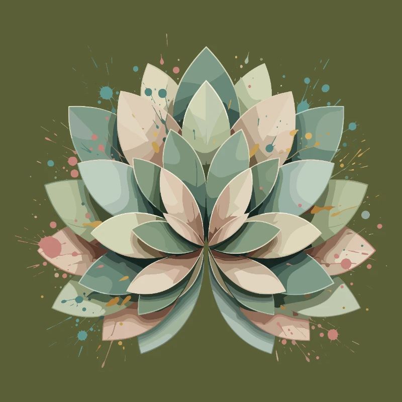 Pastel Succulent Rosette