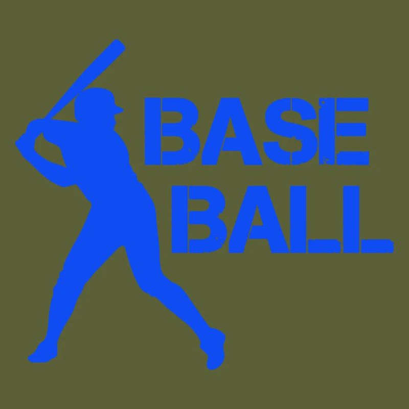 Silhouette de baseball en bleu éclat