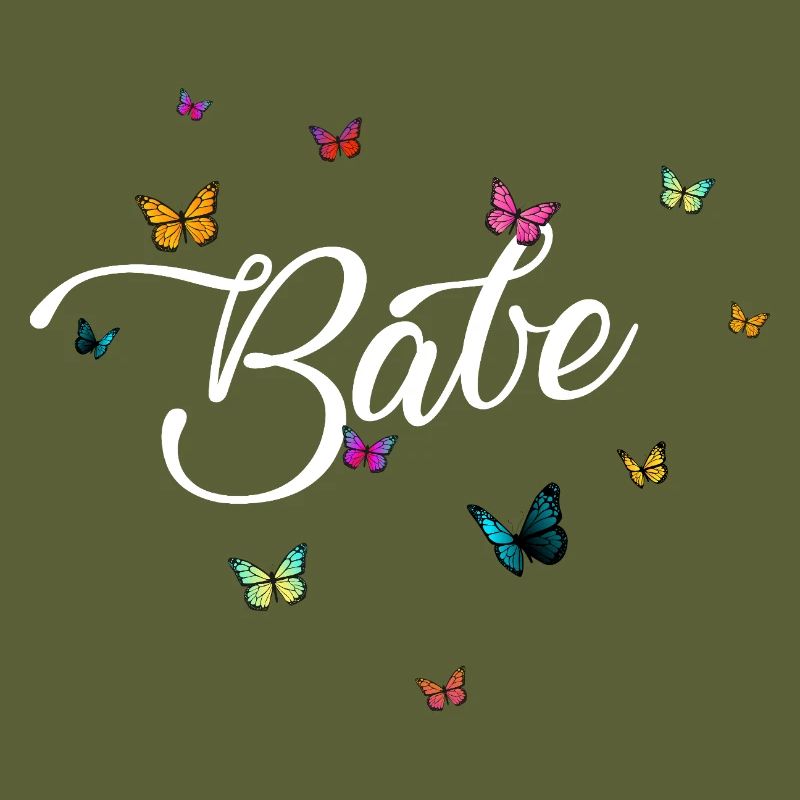 Babe butterfly pattern on dark background