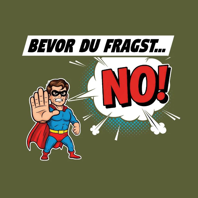 Superheldischer Warnhinweis Comic Design