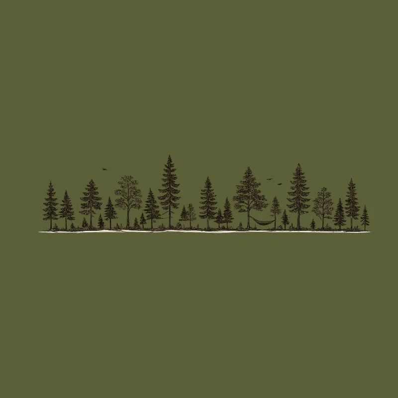 Forest silhouette tree line